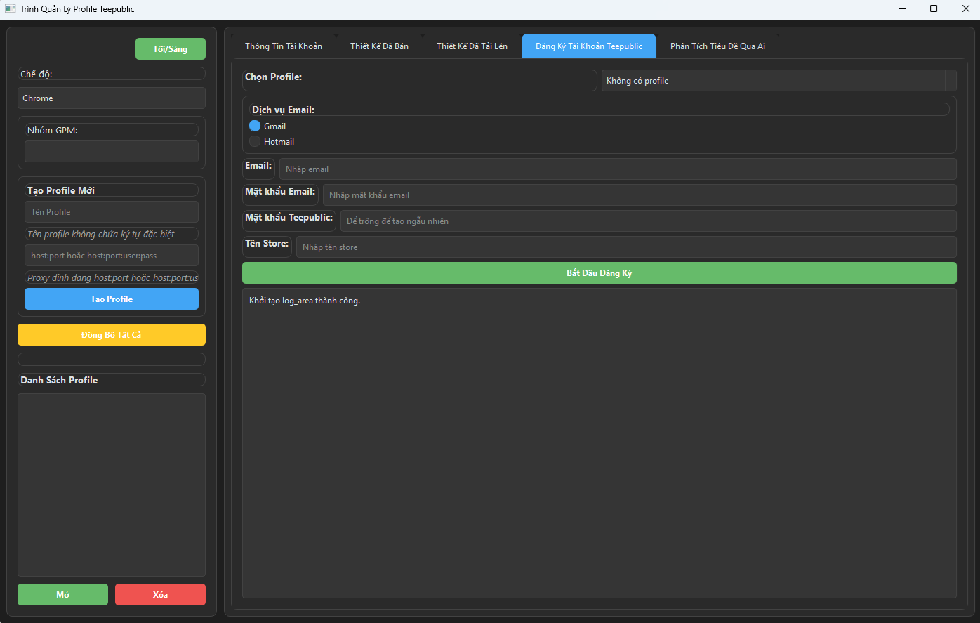Giao diện đăng ký tài khoản Teepublic